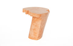Liquid stone side table - speckled peach glaze