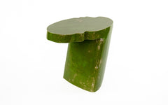 Liquid oval side table - serpent green glaze