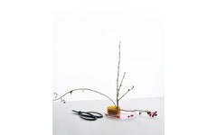 Kenzan tray set – brass, amber & light pink
