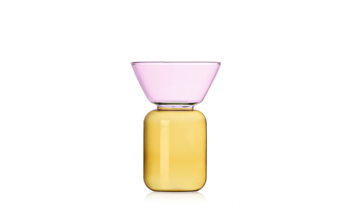 Gelée vase - yellow & pink