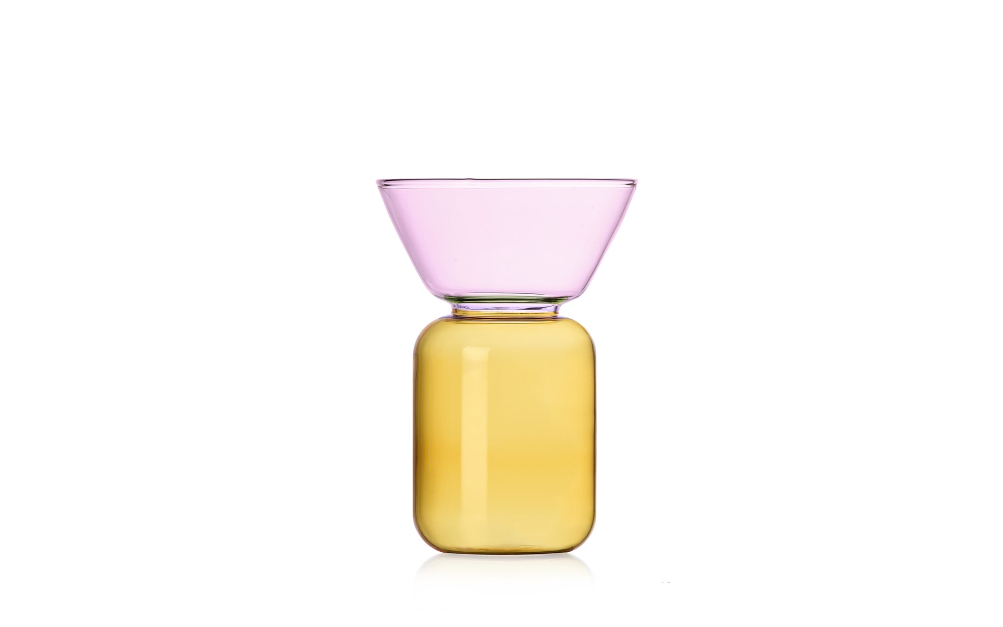 Gelée vase - yellow & pink