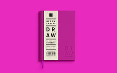 Blank Canvas A5 sketchbook - fuchsia pink