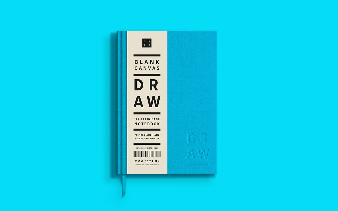 Blank Canvas A5 sketchbook - turquoise