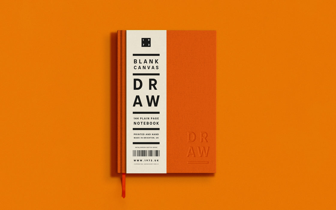 Blank Canvas A5 sketchbook - orange