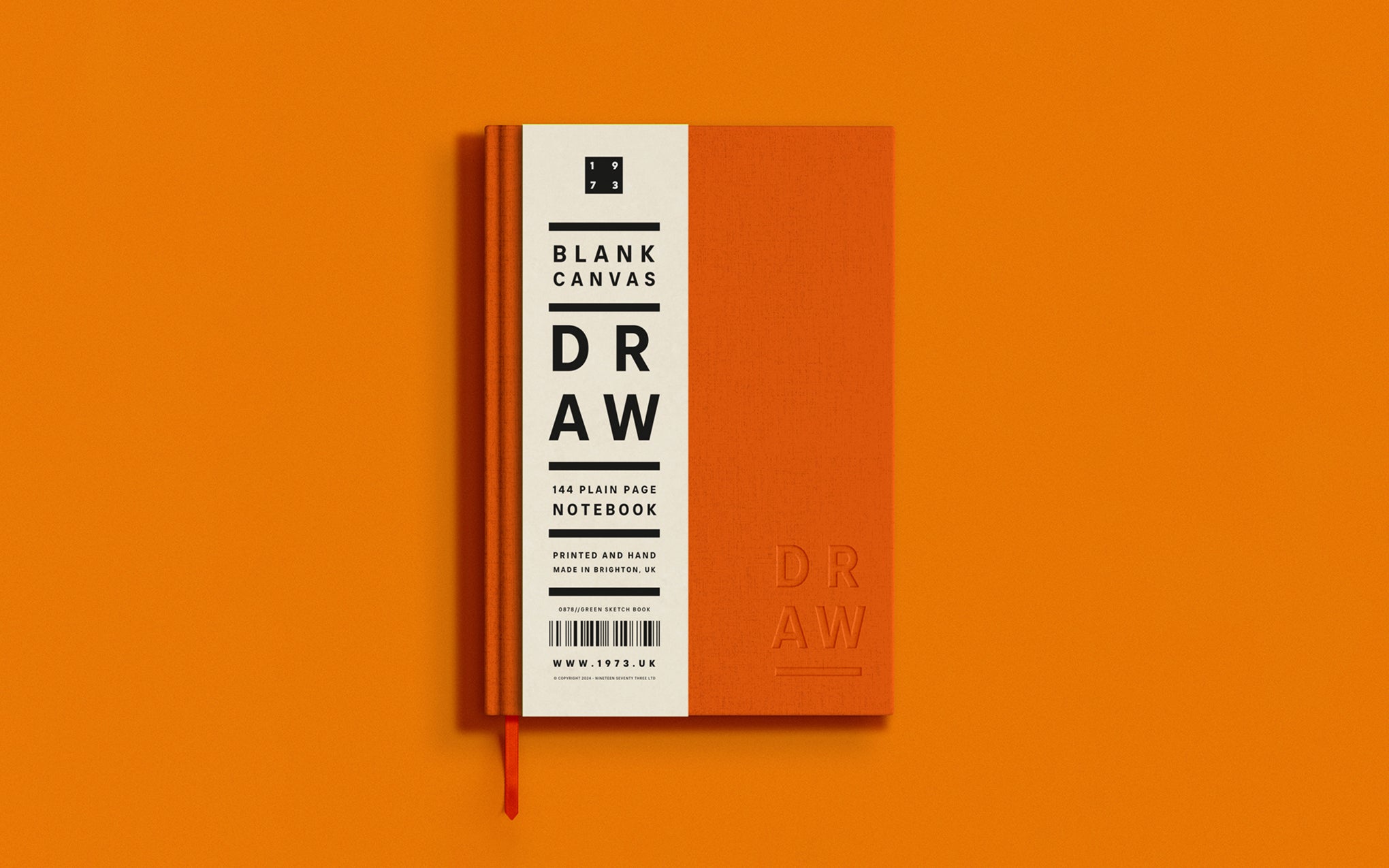 Blank Canvas A5 sketchbook - orange