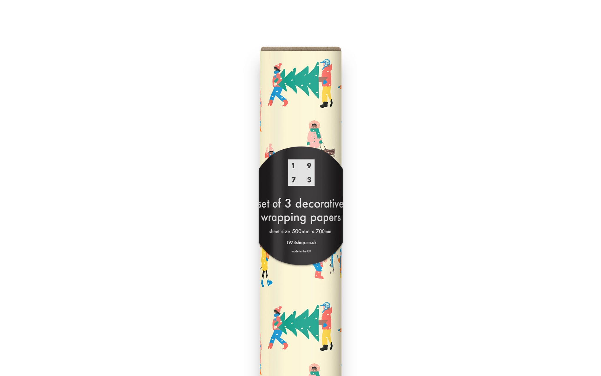 Christmas preparation wrapping paper - roll of 3 sheets