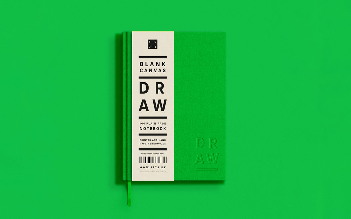Blank Canvas A5 sketchbook - green