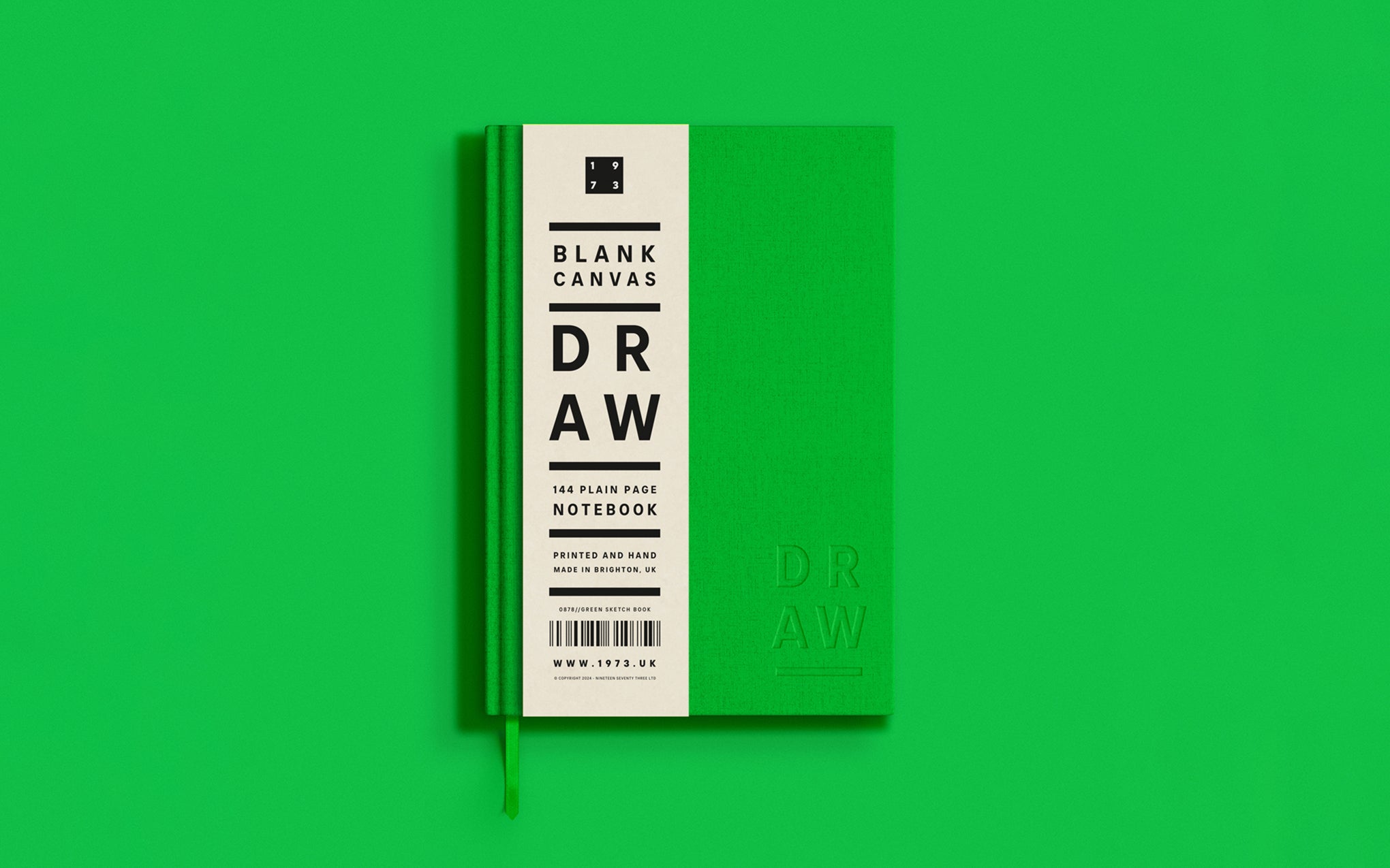 Blank Canvas A5 sketchbook - green