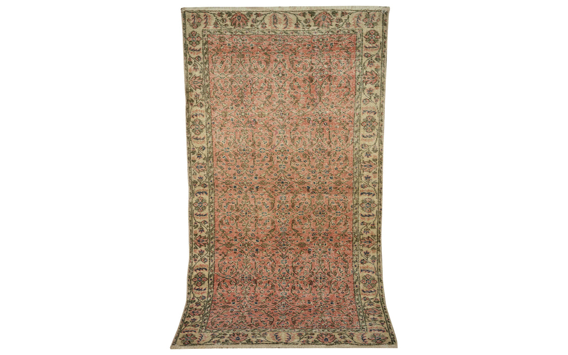 Vintage shaved rug - pink & beige