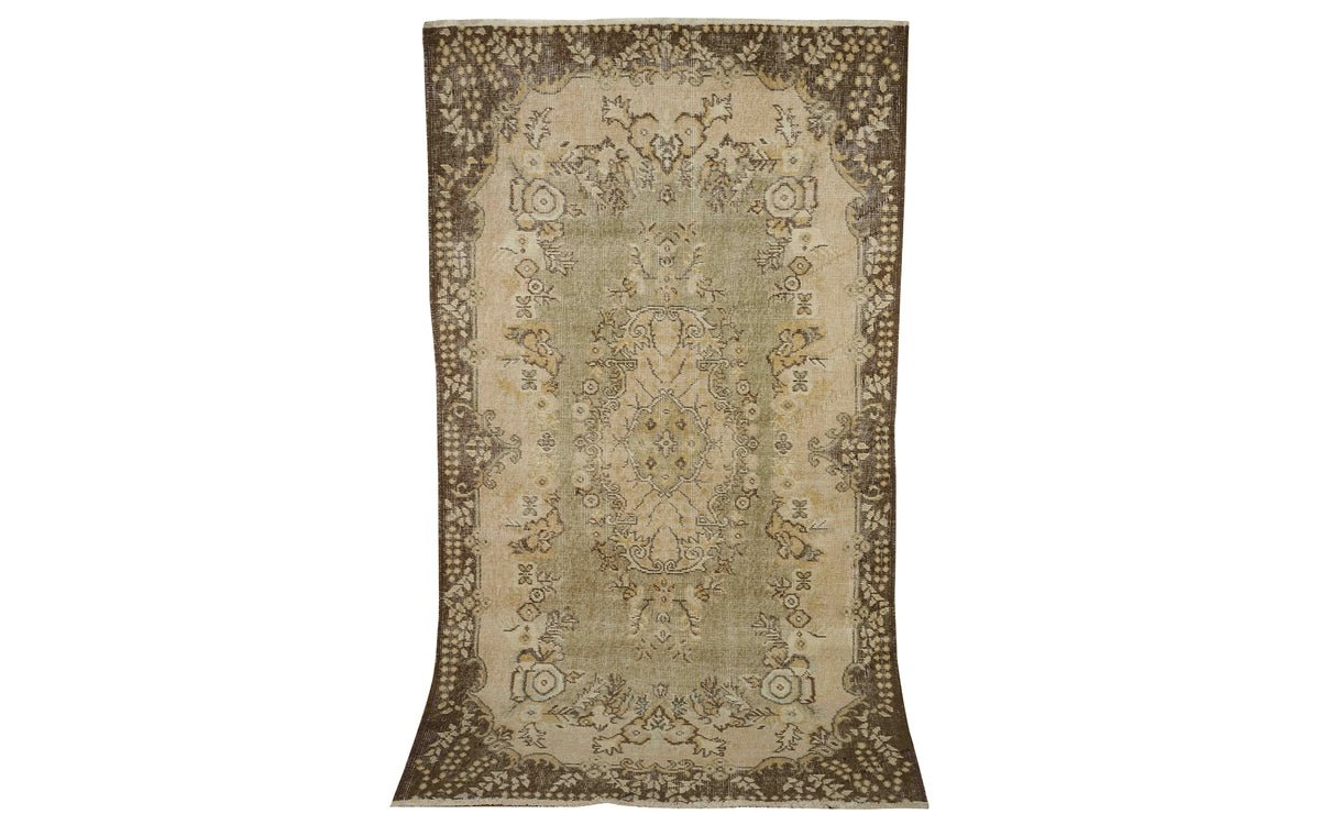 Vintage shaved rug - sand & dark