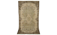 Vintage shaved rug - sand & dark