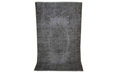 Vintage shaved rug - dark blue