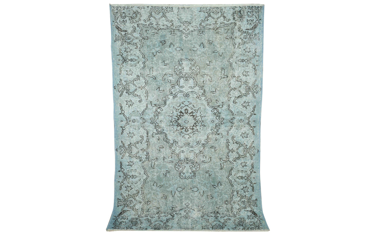 Vintage shaved rug - light blue