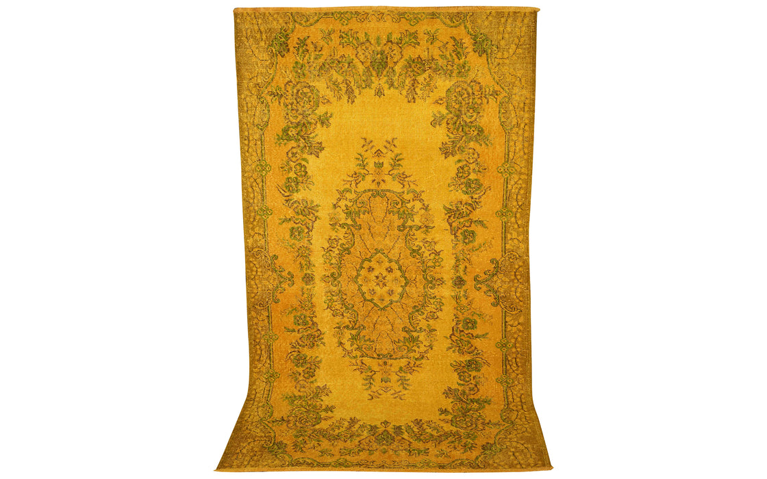 Vintage shaved rug - turmeric