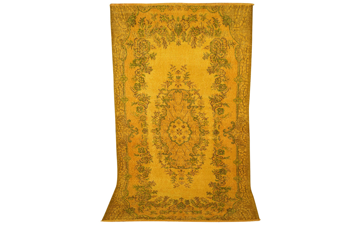 Vintage shaved rug - turmeric