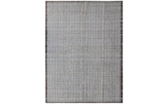 Vintage Pakistan rug - cream w. black lines & border