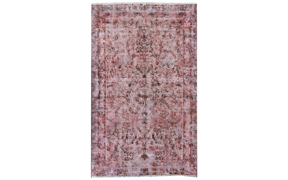 Vintage Persian Kirman overdyed rug - lilac w. Tree of Life pattern