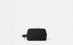 Simon waxed cotton washbag