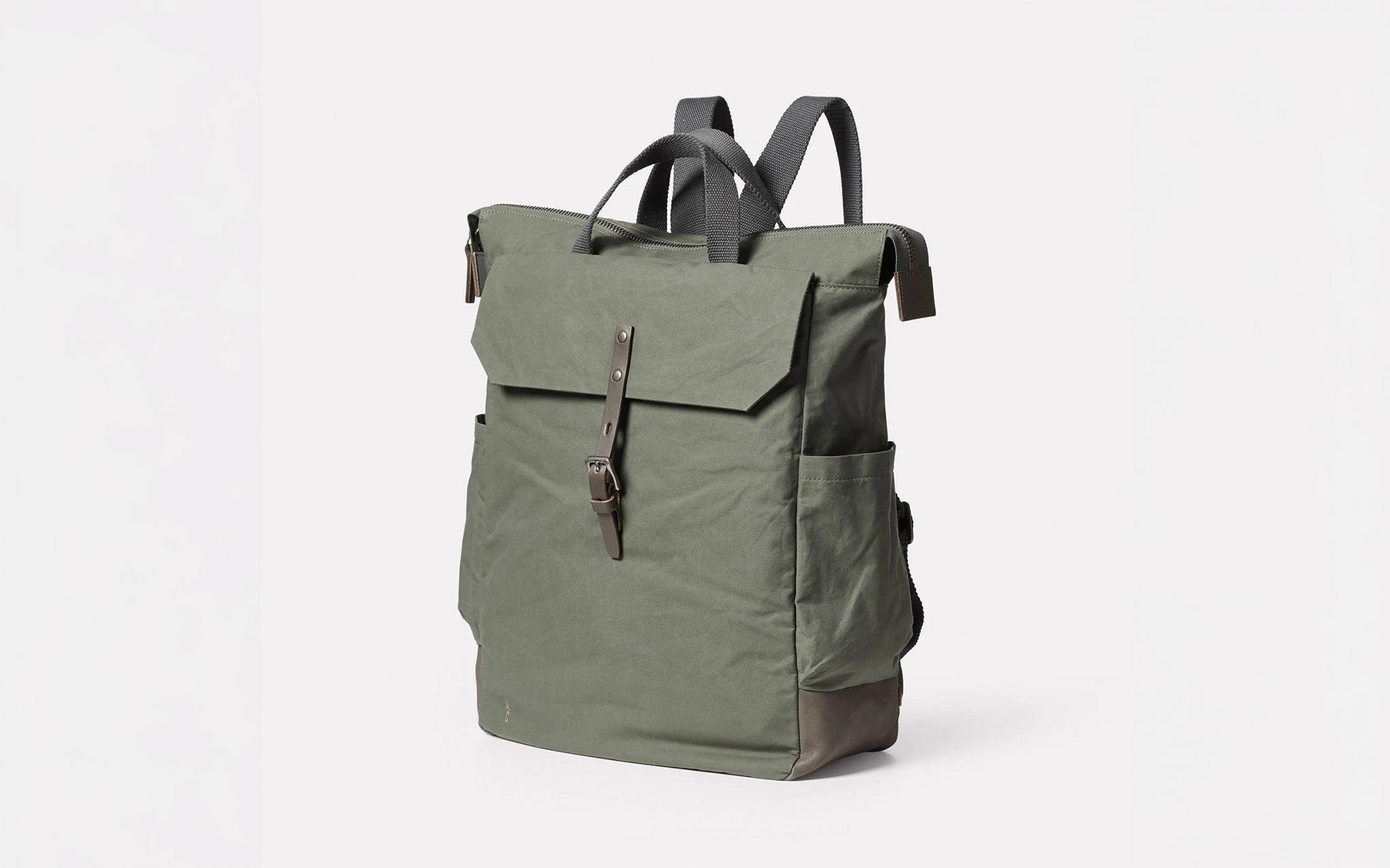 Fin waxed cotton backpack