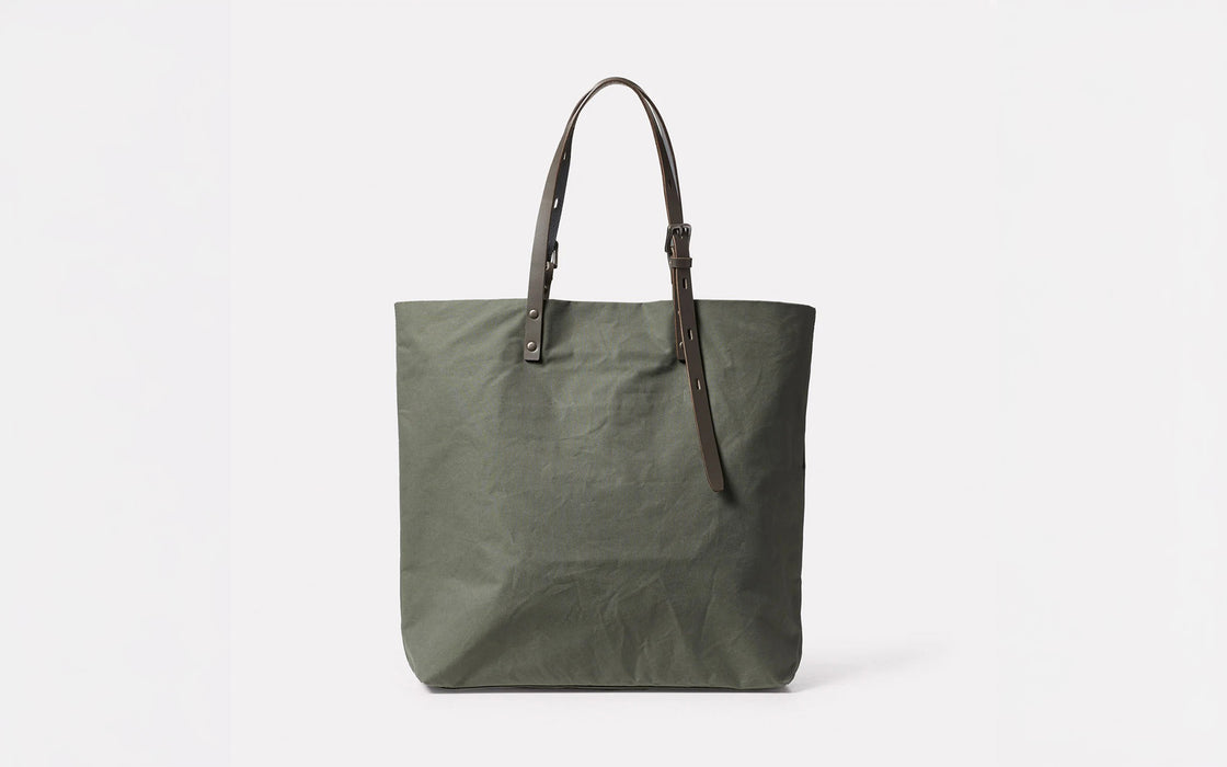 Natalie waxed cotton tote