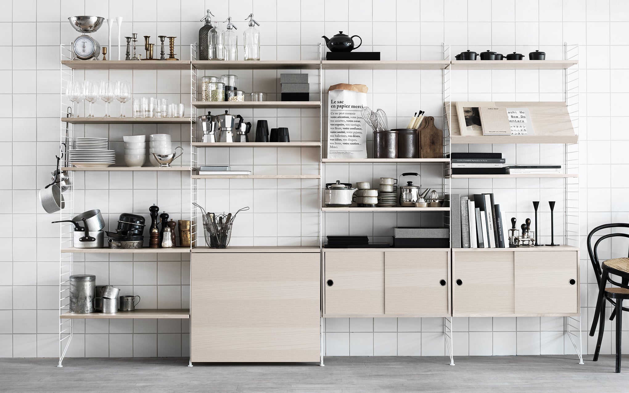 String shelving - pack of three