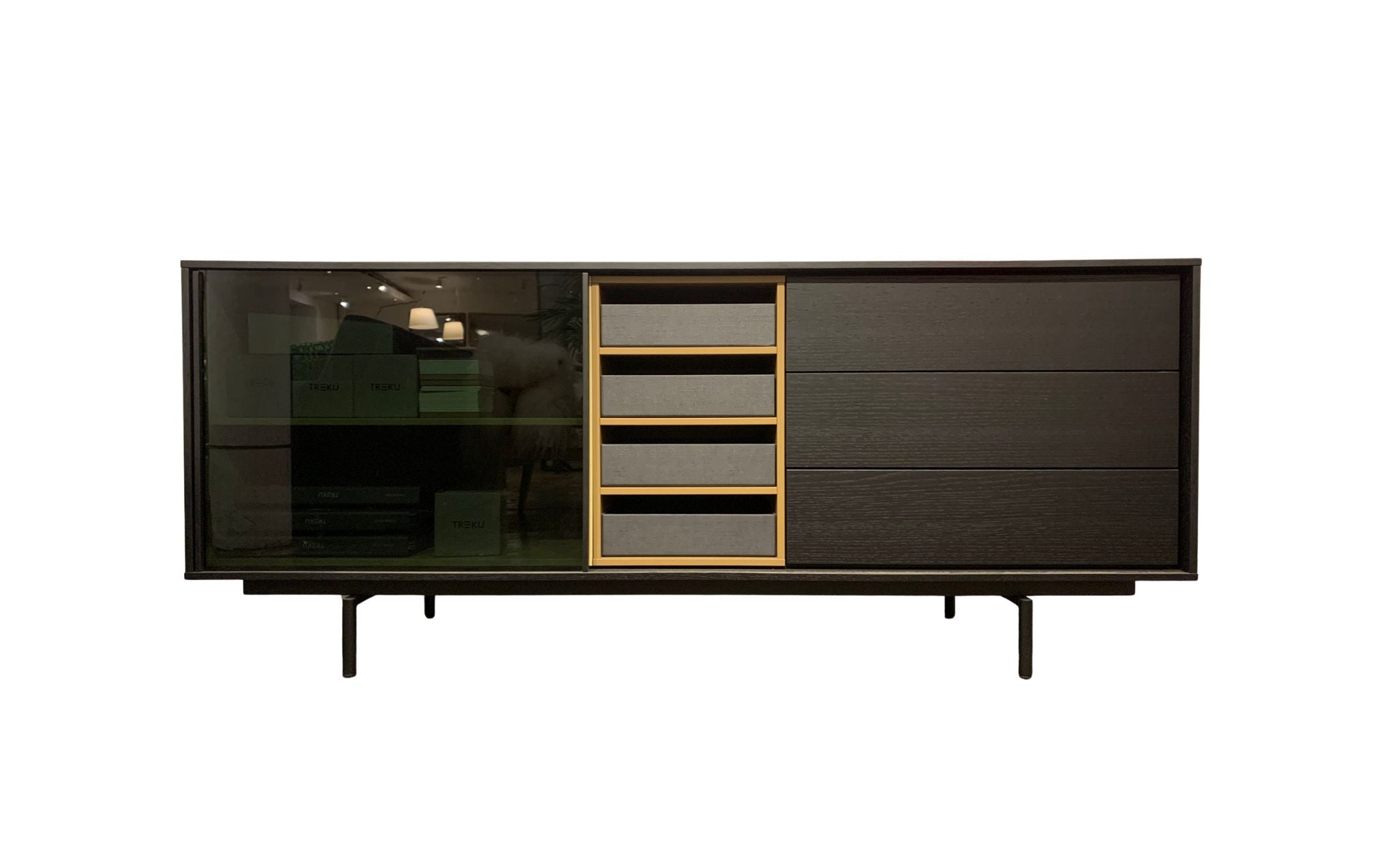 Ex-Display Aura sideboard - black stained oak