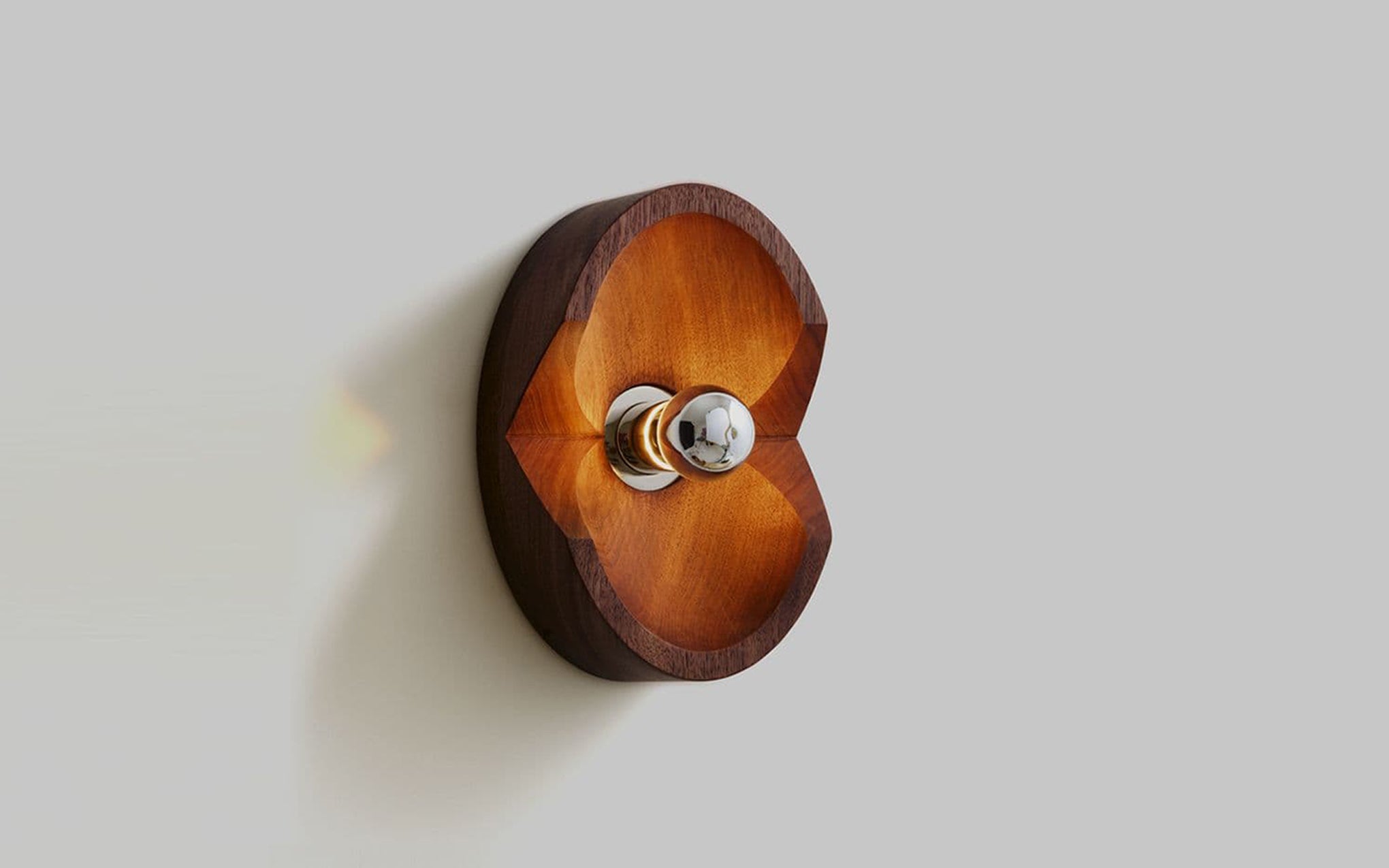 Wood sconce - oval