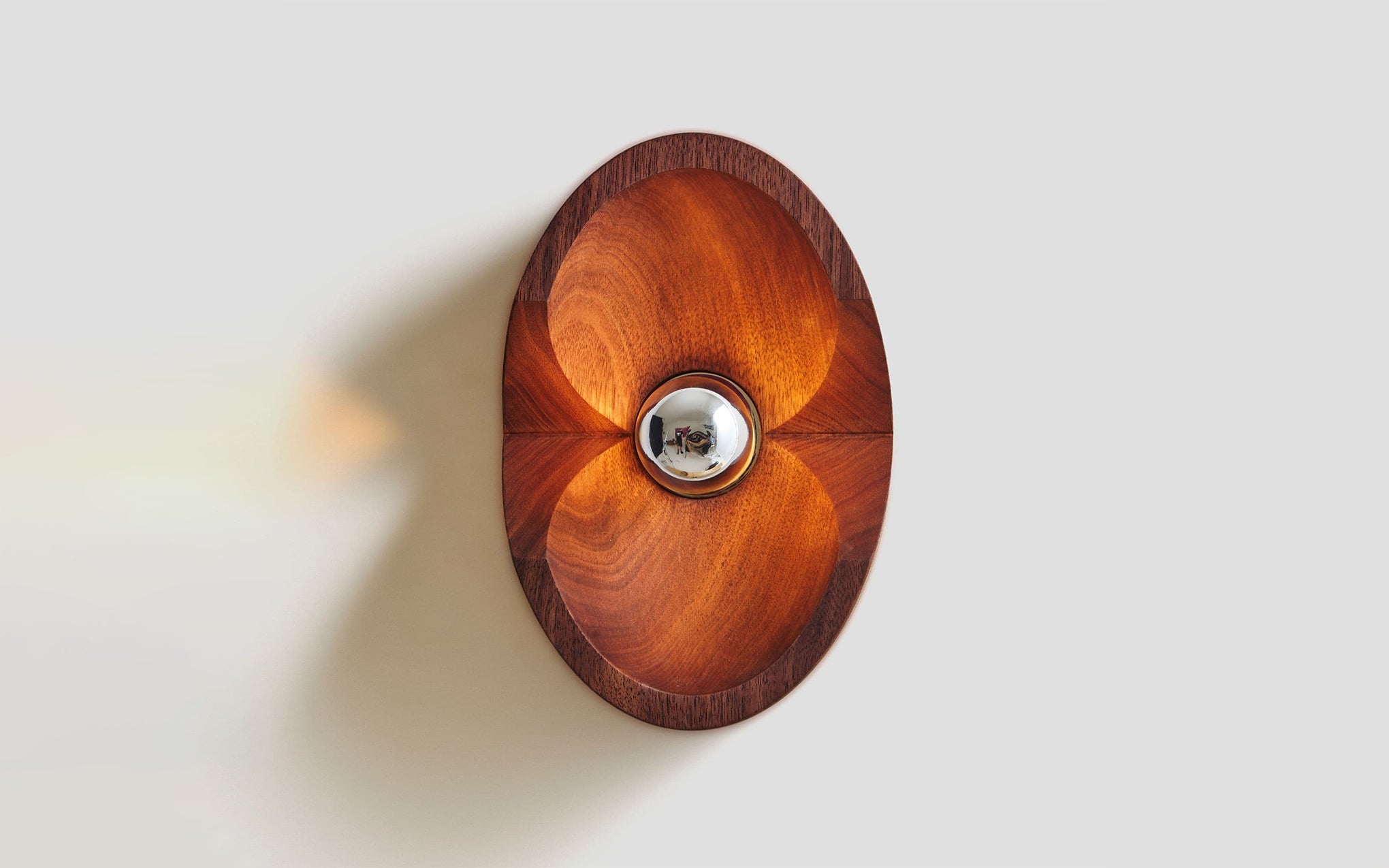 Wood sconce - oval