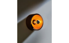 Wood sconce - round