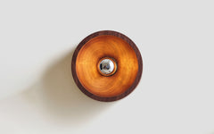 Wood sconce - round