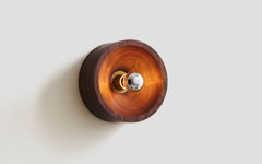 Wood sconce - round