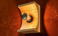 Wood sconce - half