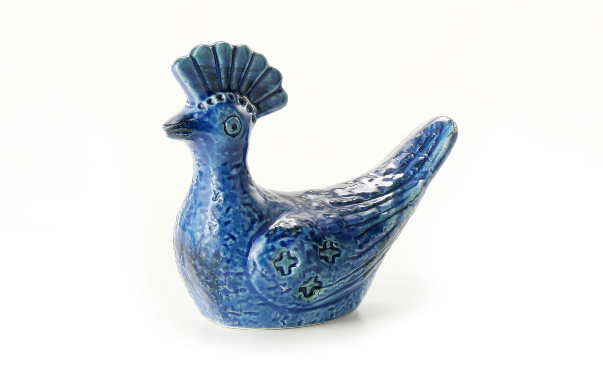 Rimini Blue - Pavoncella Bird No.33 by Aldo Londi for Bitossi