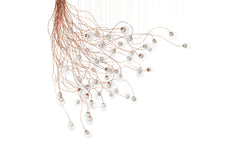 28 Copper chandelier - sculptural cable