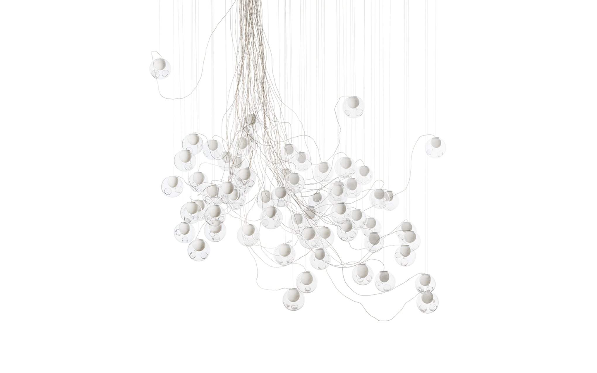 28 Random chandelier - sculptural cable