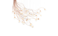28 Copper chandelier - sculptural cable