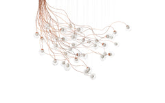 28 Copper chandelier - sculptural cable