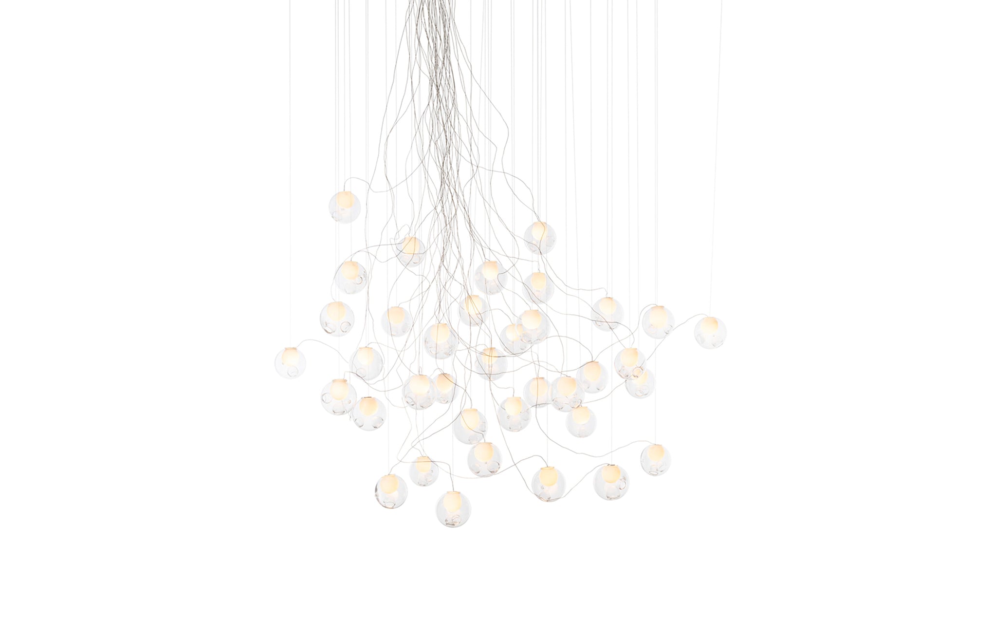 28 Random chandelier - sculptural cable