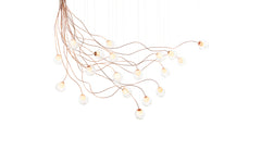 28 Copper chandelier - sculptural cable