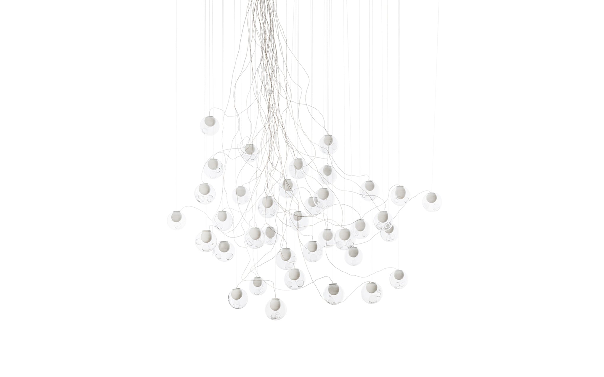 28 Random chandelier - sculptural cable