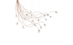 28 Copper chandelier - sculptural cable