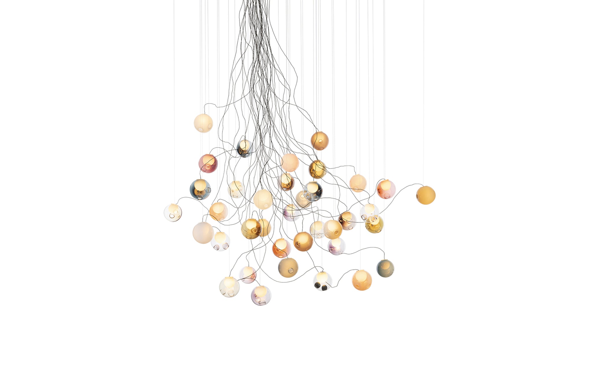 28 Random chandelier - sculptural cable