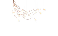 28 Copper chandelier - sculptural cable