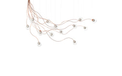 28 Copper chandelier - sculptural cable