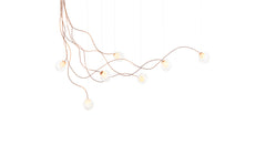 28 Copper chandelier - sculptural cable