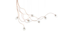28 Copper chandelier - sculptural cable