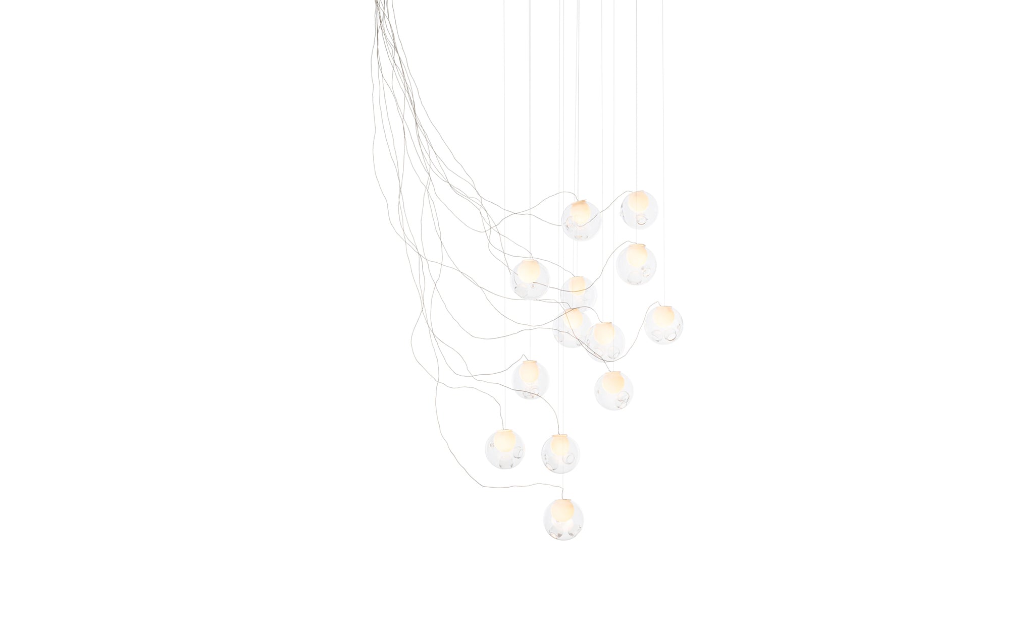 28 Random chandelier - sculptural cable