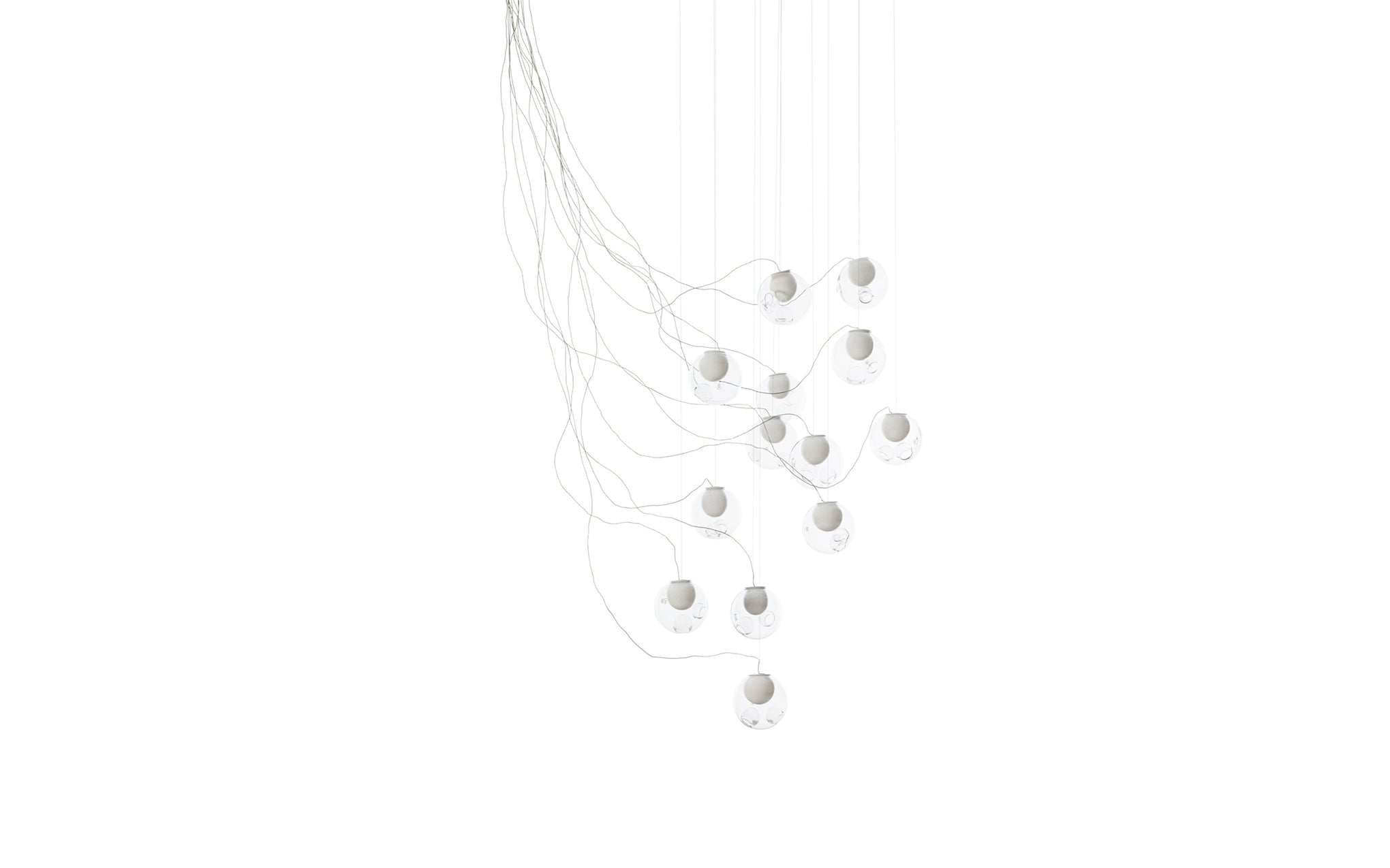 28 Random chandelier - sculptural cable