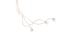 28 Copper chandelier - sculptural cable