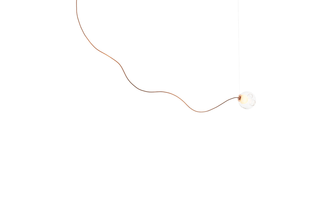 28.1c Copper pendant - sculptural cable